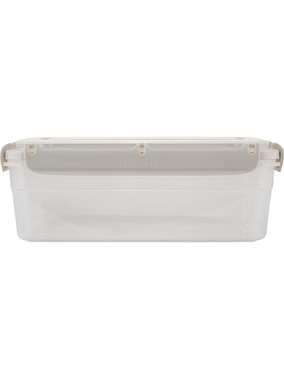 Контейнер пищевой пластик, 1.4 л, 21.5х15.1х7.5 см, пепельный жемчуг, прямоугольный, Plast team, Bergen, PT104510024