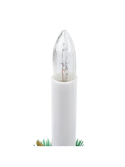 Подсвечник декоративный пластик, 41х29.5 см, белый, Uniel, 7 миниламп, белый свет, UL-00007388