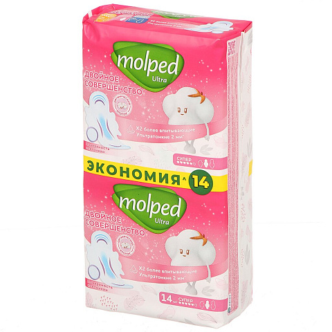 Прокладки женские Molped, Ultra Long, 14 шт