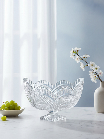 Ваза для фруктов, стекло, 14х14х23 см, B150084