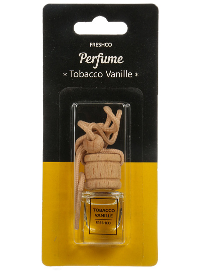 Ароматизатор в машину подвесной, бочонок, Freshco, Perfume Tobacco Vanille, AR1FP006