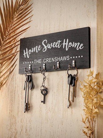 Ключница 29.8х12х3.5 см, МДФ, металл, 4 крючка, Y4-5305