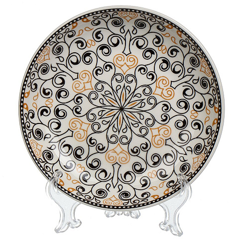 Тарелка десертная, керамика, 18 см, круглая, Стамбул, Y6-6019