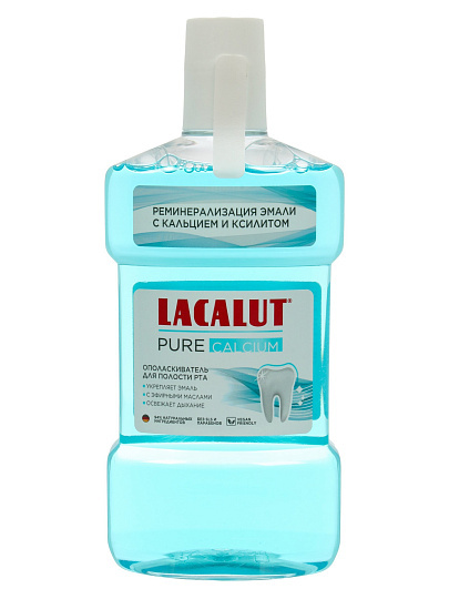 Ополаскиватель для полости рта Lacalut, Pure Calcium, 475 мл