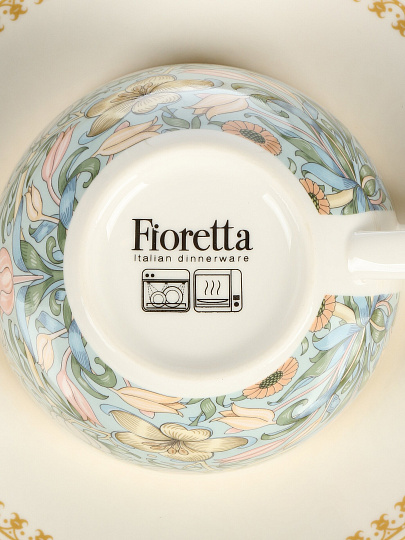 Чайная пара фарфор, 2 предмета, на 1 персону, 260 мл, Fioretta, Flowers, TDS584, подарочная упаковка