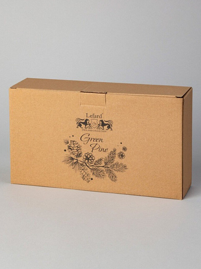 Блюдо керамика, овальное, 19.5х28.2х5 см, зеленое, Green pine, Lefard, 145-200