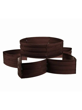 Садовый конструктор пластмасса, Диорит, Клумба, 15х540 см, темно-коричневый, 11325