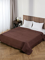Покрывало евро, 220х200 см, 100% полиэстер, стеганое, Silvano, Жатка Элит, коричневое - фото 2