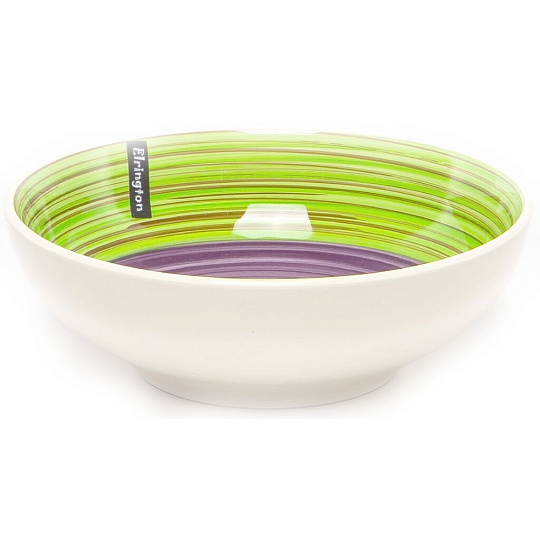 Тарелка суповая, керамика, 18 см, круглая, Аэрография Летний Сад, Elrington, 139-27003