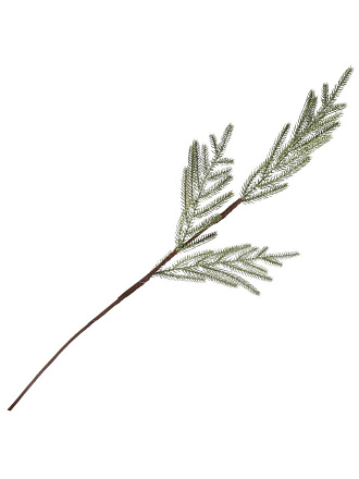 Ветка декоративная 70 см, еловая, с блеском, Y4-8519