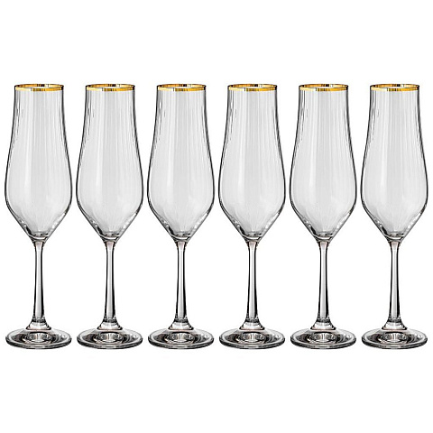 Набор бокалов для шампанского из 6 штук "golden celebration" 170 мл, 674-803