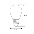 Лампа светодиодная E27, 10 Вт, 80 Вт, 220 В, шар, 4500 К, свет холодный белый, Ergolux - фото 2