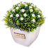 Цветок искусственный декоративный Композиция белых цветов, в кашпо, 13 см, Y6-2062 - фото 2