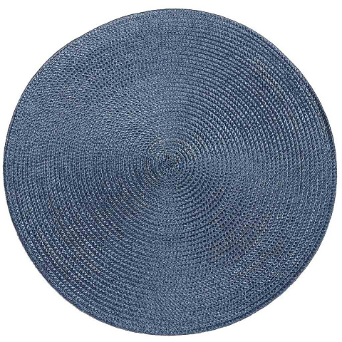 Салфетка для стола полимер, 38 см, круглая, синяя, Y4-7662