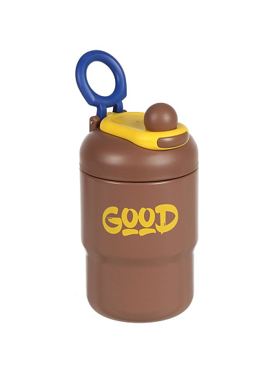 Термокружка нержавеющая сталь, 0.5 л, Good, колба нержавеющая сталь, 1 шт, коричневая, Y4-9341