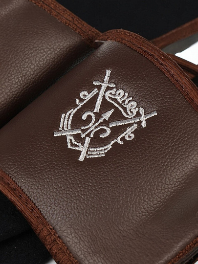 Тапки для мужчин, эко-кожа, коричневые, р. 44, открытые, King