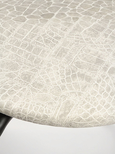 Табурет 310х310х425 мм, мраморный/черный матовый, сиденье круглое, на 4-х металлических опорах, Оптима