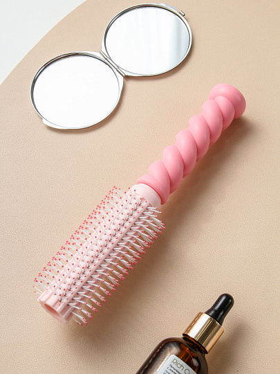 Расческа брашинг, 21.5х5 см, пластик, с фигурной ручкая, A100061