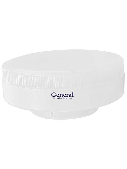 Лампа светодиодная GX53, 15 Вт, 230 В, таблетка, 6500 К, холодный белый свет, General Lighting Systems, GLDEN-GX53, 641120