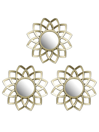 Набор из 3-х зеркал настенный, 25 см, пластик, Y4-5292