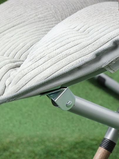 Кресло складное 80х84х40 см, Гриб, светло-серое, вельвет, круглое, 100 кг, Green Days, YTMC003D-lght.grey