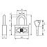 Замок навесной Булат, ВС 3-П40 ПЛ, 13 648, блистер, дисковый, серый, 40.5 мм, 5 ключей - фото 2