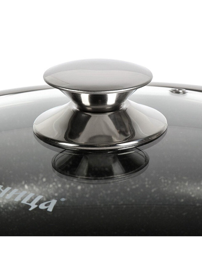 Казан алюминий, антипригарное покрытие, 4 л, Гранит, с крышкой, в подарочной коробке, Горница, ГКкн2800