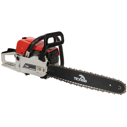 Пила цепная бензиновая, Техпром, 3.53 л.с., 2600 Вт, длина шины 45 см, шаг цепи 0.364 дюйм, 62 звена, ПЦБ-18/2600