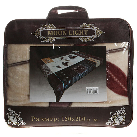 Плед Moon Light полутораспальный (150х200 см) полиэстер, в сумке, Абстракция 63391