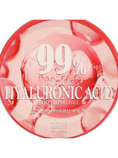 Гель-эссенция для лица и тела, Tenzero, Moisture Hyaluronic Acid Soothing, увлажнение, для всех типов кожи, 300 мл, с гиалуроновой кислотой