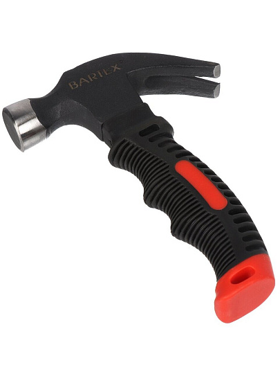 Молоток-гвоздодер слесарный, Bartex, рукоятка фибергласовая, обрезиненная, 0.225 кг, В00015М/250