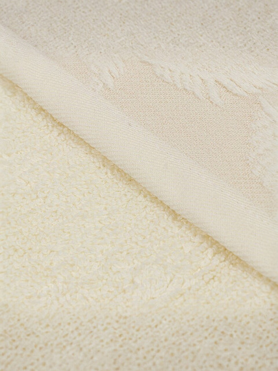 Полотенце банное 50х90 см, 100% хлопок, 500 г/м2, Перо, Silvano, слоновая кость, Узбекистан