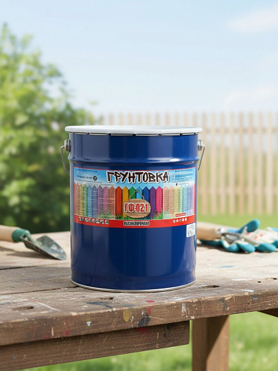 Грунтовка алкидная, Zabor, ГФ-21, быстросохнущая, для внутренних и наружных работ, серая, 20 кг