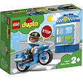 Конструктор Lego, Duplo, Полицейский мотоцикл, 1-3 лет, 8 деталей, 10900