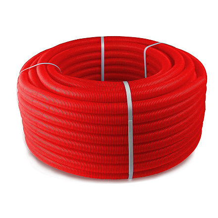 Шланг гофрированный диаметр 25х50 м, красный, РосТурПласт, 35400