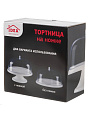 Тортница пластик, 15.5х29 см, круглая, с крышкой, на ножке, белая, Idea, М1119 - фото 11