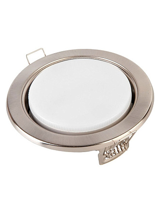 Светильник встраиваемый светодиодный, General Lighting Systems, 50 Вт, GX53, IP20, 10.8х10.8х3.8 см, сатин-никель, 431700