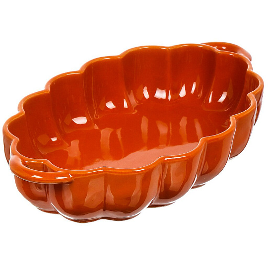 Форма для запекания и сервировки керамика, 34.5х20х6.5 см, BY Collection, Тыква, 826-363