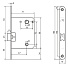 Защелка врезная, Аллюр, L7050PR AC, 11557, с фиксатором, овальная планка, 18 мм, старая медь - фото 3
