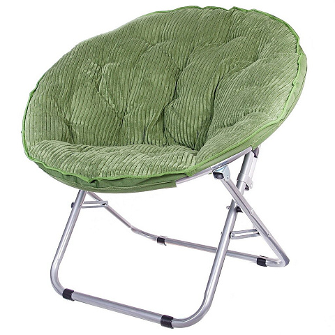 Кресло складное 80х84х78 см, Гриб Комфорт, зеленое, вельвет, 100 кг, YTMC003D-19-0230