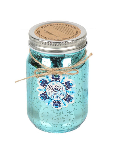 Свеча декоративная, 12х7 см, ароматизированная, в банке, A330087