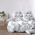 Постельное белье евро, простыня 220х240 см, 2 наволочки 50х70 см, пододеяльник 200х220 см, Cleo, сатин, коллекция Satin Lux, Растения 32/690-SL