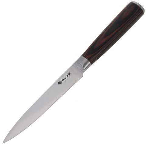 Нож кухонный Daniks, Madera, универсальный, нержавеющая сталь, 12.5 см, рукоятка пластик, JA20201783-4