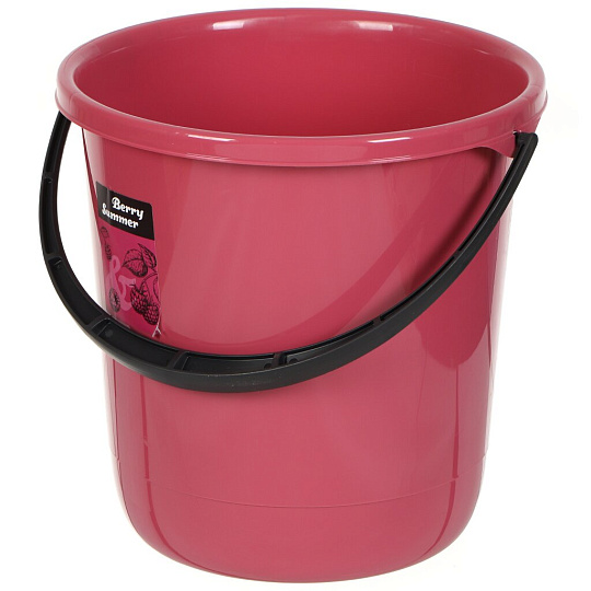 Ведро пластик, 12 л, в ассортименте, хозяйственное, Spin&amp;Clean, Berry Summer, SC1113