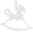Елочное украшение Лошадка, белое, 14х12 см, SYYKLB-1822119 - фото 2