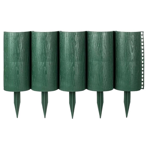Забор декоративный пластмасса, Мастер сад, Садовый конструктор, 21х300 см, зеленый