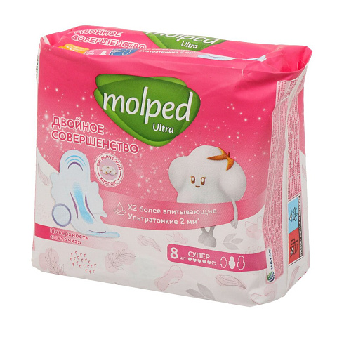 Прокладки женские Molped, Ultra Long, 8 шт
