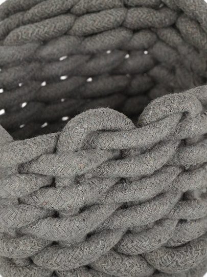 Корзина 30х21х26 см, прямоугольная, плетеная, серая, Y4-8943