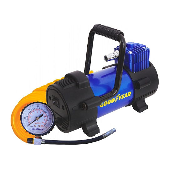 Компрессор автомобильный Goodyear, GY-40L, 40 л/мин, 12 В, 10 атм, 174 Вт, со съемной ручкой, съемный витой шланг, сумка, GY000111
