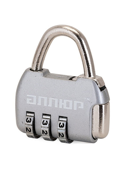 Замок навесной Аллюр, ВС1К-35/4 (HA806) CP, 10 151, блистер, кодовый, серебро